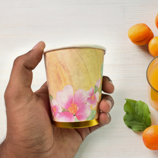 Disposable Paper Cups Disposable Tea Coffee Cups (3 Pcs Set  Mix Color)