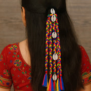 Traditional Multicolor Braided Hair Accessory Stylish Kodi String Bow (1 Pc) thumbnail 4