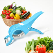 2 In 1 Vegetable   Fruit Multi Cutter 5 Blade Vegetable Cutter With Peeler (1 Pc  Multicolor) thumbnail 5
