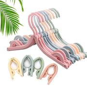 1432b 10 Pcs Portable Folding Clothes Hanger Creative Travel Easy To Carry Clothes Hanger For Adults And Children thumbnail 3