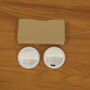 White Round Car Blind Spot Rear View Mirror Set (2 Pc) thumbnail 5