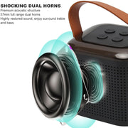 12669 Wireless Speaker Microphone Set Rgb Light Support Memory Card Portablekaraoke Machine Perfect  For Travel Tv thumbnail 3