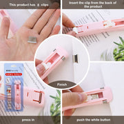 Portable Paper Clamp With 8 Pcs Clip Dispenser Handheld Paper Fast Clam (1 Set) thumbnail 2