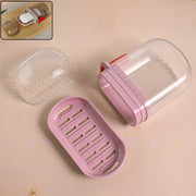 Multipurpose Plastic Soap Dish With Transparent Dust-proof Lid Sabudani (1 Pc) thumbnail 1