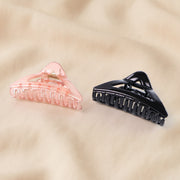 Triangle Shape Mix Color Plastic Hair Claw Clip  1 Pc Durable Grip For Women And Girls thumbnail 5