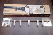 17968 Stainless Steel Utensil Hanger Rail Nail Free Wall Mount With 2 Magic Stickers  6 Plastic Hooks For Kitchen thumbnail 6