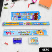 4580  Cartoon Wooden Pencil Set For Kids Boys Return Gifts Birthday Party Space Stationary Set Pencil Eraser Sharpener Combo Kit For Kids Boys thumbnail 5