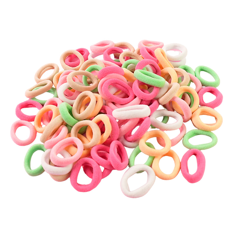 Colorful Soft Elastic Hair Bands Set For Kids  Girls (10 Pkt   1 Set)