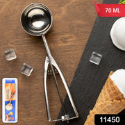 Premium Stainless Steel Ice Cream Scoop With Trigger Release Approx 70 Ml Capacity thumbnail 6