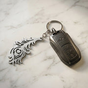 Premium Metal Morpich Feather Design Keychain 1 Pc thumbnail 2
