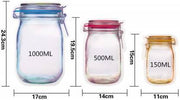 0855 Plastics Transparent Jar Shaped Stand-up Pouch With Zipper thumbnail 2