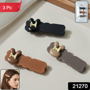 Cute Character Bow Decorative Hair Clip Set (3 Pc) thumbnail 7