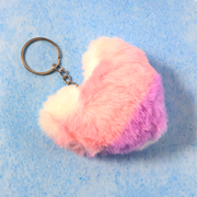 Soft Plush Cute Heart Keychain - 1 Pc thumbnail 3