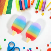 17523 Jelly Popsicle Shape Fancy  Stylish Erasers Mini Eraser Creative Cute Novelty Eraser For Children Eraser Set For Return Gift Birthday Party School Prize (2 Pc Set) thumbnail 2