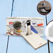 Stainless Steel Coconut Scraper With Wooden Base (1 Pc) thumbnail 1