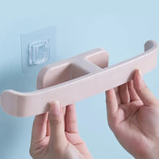 Bathroom Towel Slipper Hanging Rack Self Adhesive Wall Mounted (1 Pc) thumbnail 1