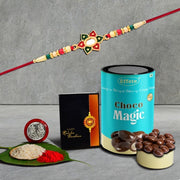 Rakhi (K1_271_cm)  Chocolate Magic Rakhi Combo With Card And Chocolate Chocolates Gift Pack Rakhi  Chocolate For Brother Rakhi With Gift Set Of 1 Rakhi thumbnail 1