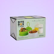 5924a  3 Layer Lunch Box Unique Design Bite Lunch Box With Liquid  Food Container Lunch Box (Green) thumbnail 6