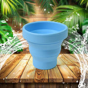 Round Silicone Foldable Glass Foldable Travel Mug Without Lid (1 Pc) thumbnail 1