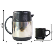 Tea And Coffee Thermos Flask And 6 Ceramic Cups (1 Set) thumbnail 4