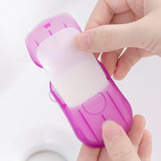 Portable Easy Carry Travel Paper Soap Sheet With Mini Box (20 Sheets In A Pack Approx  Mix Color) thumbnail 1