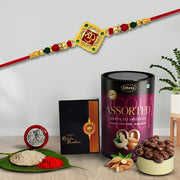 Rakhi (K1_326_as)  Assorted Chocolate Dryfruits 96gm Rakhi  Chocolate For Brother Rakhi With Chocolate Rakhi With Gift Rakhi Combo Set Of 1 Rakhi Chocolate thumbnail 1