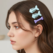 Cute Fishbone  Bone Shape Hair Clip Set (4 Pc) thumbnail 5