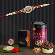 Rakhi (K1_425_as)  Assorted Chocolate Dryfruits 96gm Rakhi For Brother With Gift  Handmade Rakhi Rakhi Combo For Brother  Stylish Rakhi For Brother  Set Of 1 Rakhi thumbnail 1