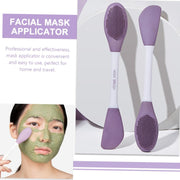 12532 Double-headed Silicone Mask Brush Face Cleansing And Applying Mud Mask Beauty Salon Special Brush Smear Tool Facial Scrub Silicone Wash Scrubber Face Tools (1 Pc) thumbnail 6