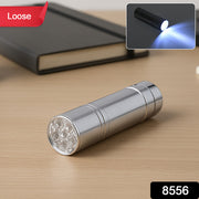 Portable Mini Torch  Flashlight 9 Led Powerful High Lumens Pen Light Easy To Carry Portable Pocket Compact Torch For Emergency 3 Battery Operated (Battery Not Included  1 Pc) thumbnail 5