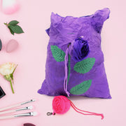 7741 Foldable Bag Cute Rose Shape Cover Reusable Bag Naylon Bag Nylon Shopping Carry Bags Large Reusable Foldable Bag Eco Friendly Shopping Folds To Pocket Size Tote Grocery Shoulder Handbag Travel Bag (1pc) thumbnail 2