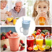 5841 2 In1 Portable Crusher Juicer With Handle  Straw For Smoothie Sipper Usb Rechargeable (340 Ml) 6 Stainless Steel Blades Compact Juicer Mixer Juicer Portable Fresh Juice Blender Portable Electric Juicer ( 340 Ml ) thumbnail 4