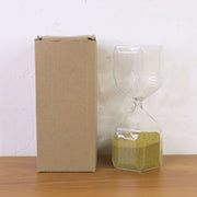 Faceted Glass Hourglass Sand Timer - (1 Pc  4 Minutes Approx Time) thumbnail 5