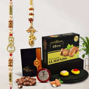Rakhi For Brother And Bhabhi With Chocolate Pooja Coin (K1_452_ca32) thumbnail 1