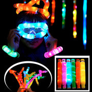8055 Mini Pop Tubes Colourful Tubes Sensory Toys Stretch Pipe Toy Fidget Tube Toys Pull Tubes Fidget Toys Sensory Stretch Tubes Fun Tubes For Autism Children Kids Adult Reduce Anxiety (Pack Of 12) thumbnail 2