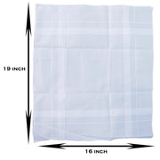 1537 Mens King Size Formal Handkerchiefs For Office Use - Pack Of 12 thumbnail 3