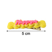 Cute Happy Bone-shaped Snap Hair Clips Set (4 Pc) thumbnail 4