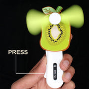 Mini Hand Pressure Fruit-shaped Fan For Kids (1 Pc  Mix Design) thumbnail 6