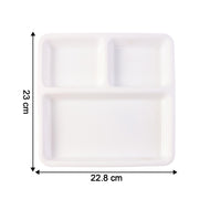 Plastic 3-compartment Plate For Meal Serving thumbnail 2
