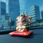 Solar-powered Dancing Ganesha Idol  Decorative Lord Ganpati Showpiece With Movement thumbnail 4