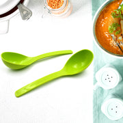 5724 Plastic Spoon Kitchen Multipurpose Serving Ladle For Frying Serving Turner Curry Ladle Serving Rice Spoon Used While Eating And Serving Food Stuffs Etc (2 Pcs Set  10 Inch ) thumbnail 5