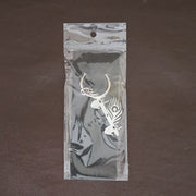 Krishna Flute  Peacock Feather Metal Keychain - (1 Pc) thumbnail 3