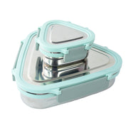 Ganesh Trinity 2-piece Stainless Steel Triangle Lunch Box Set thumbnail 1
