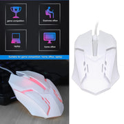 Usb Wired Mouse Gaming Mouse Colorful  Lighting Luminous  (1 Pc  Wihte) thumbnail 2