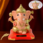 Solar-powered Dancing Ganesha Idol  Decorative Lord Ganpati Showpiece With Movement thumbnail 2