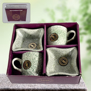 8224 Festo Ceramic Tea  Cups  Mug Set Including Snacks  Serving Bowl Milk Cup Coffee Cup Tea Cup Breakfast Cup Drinking Mug Or Outdoor For Household Gift For Birthday Wedding Party (4 Pcs Set) thumbnail 1
