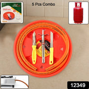 Mishras 5-piece Multipurpose Lpg Kitchen Combo Set With Gas Pipe Cylinder Trolley Knife Lighter  Peeler thumbnail 5