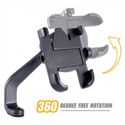 12674 Full Metal Body Bike  Scooty 360 Degree Rotating Mobile Holder Stand For Bicycle Motorcycle Scooty For Maps And Gps Navigation Fits All Smartphones (1 Pc) thumbnail 2