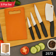Chopping Board With Knife Set (Pack Of 5) thumbnail 5