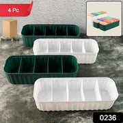236 5-compartments Sockshandkerchiefunderwear Storage Box Socks Drawer Closet Organizer Storage Boxes (Pack Of 4) thumbnail 7